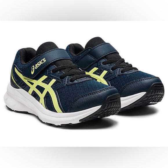 NEW!! Kids Asics Boys Jolt 3 PS French Blue/Glow Yellow Running Shoes Size K11 - Picture 1 of 7